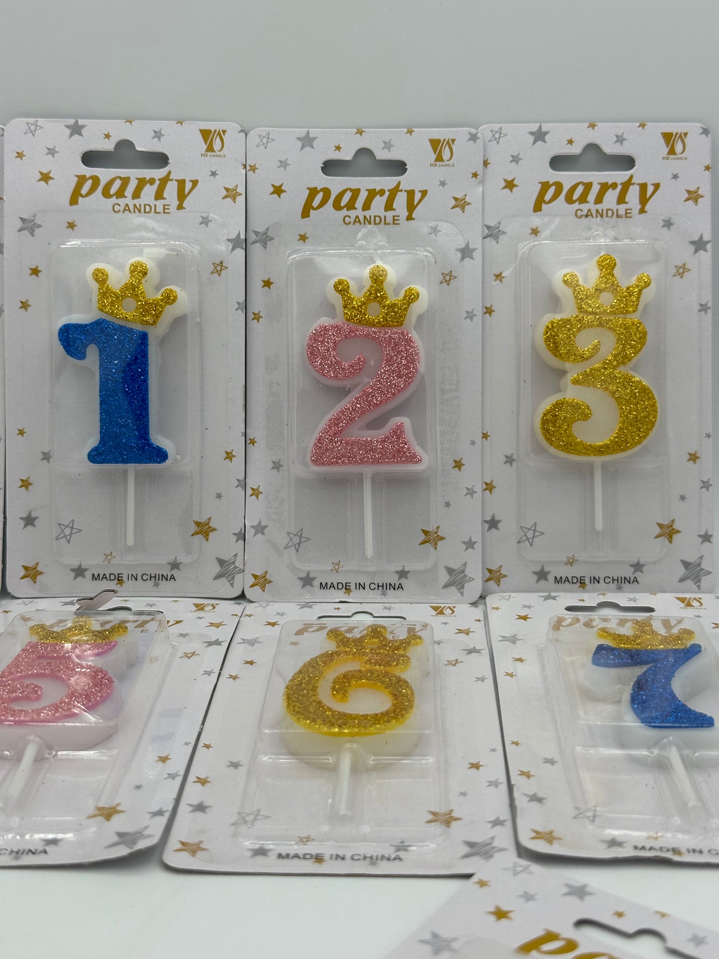 Bougies d'Anniversaire Chiffre Couronne