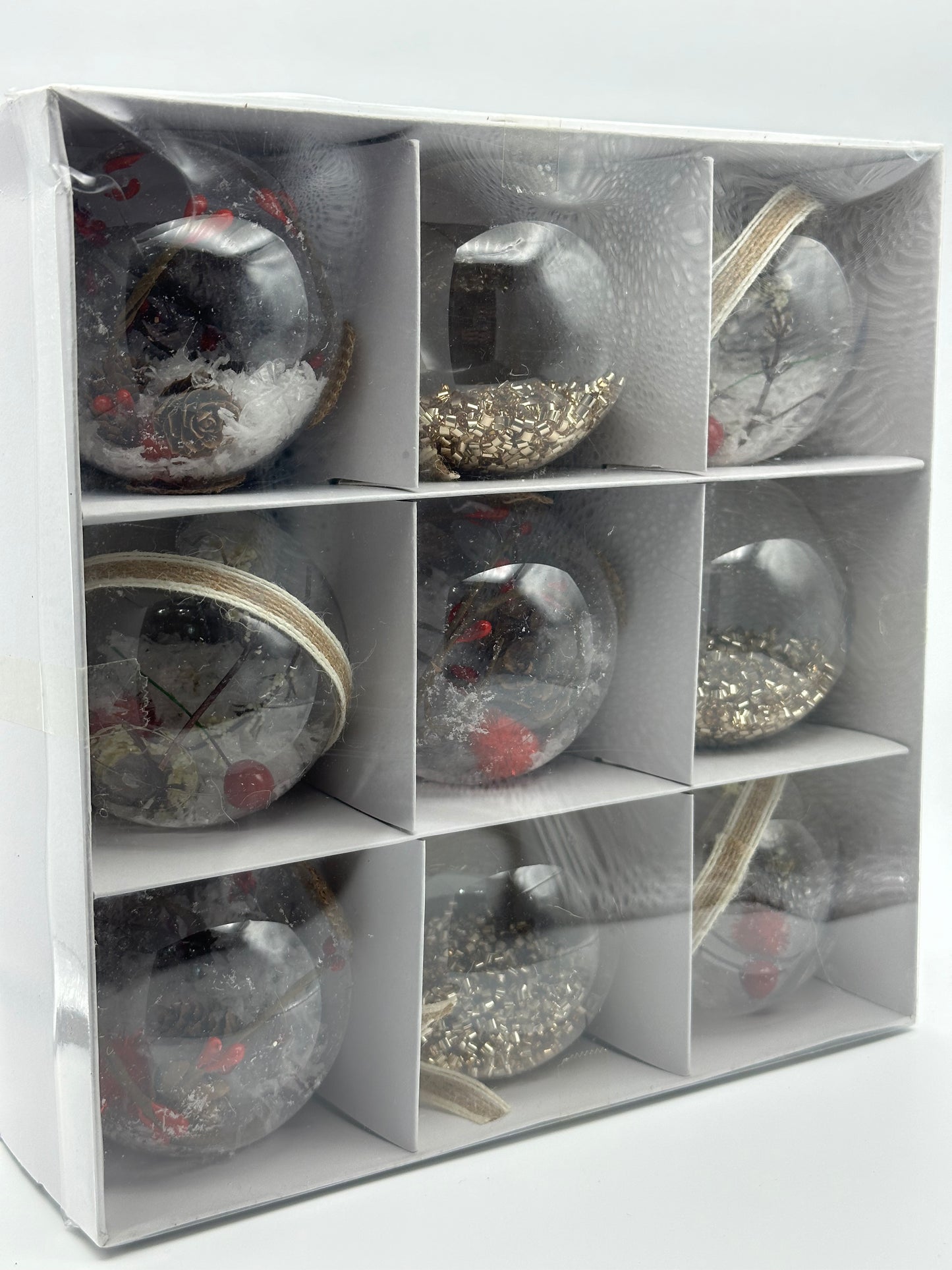 Boules de décoration transparente (9pcs)