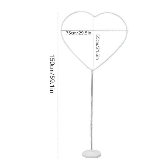 Support à ballons en forme de coeur
