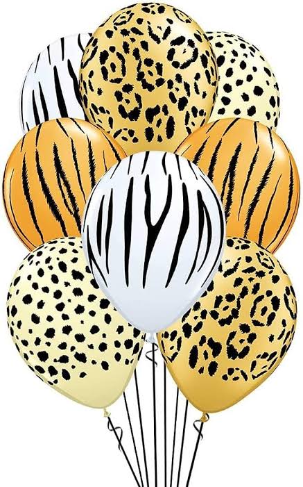 Ballons Latex Motif Animaux 8pcs
