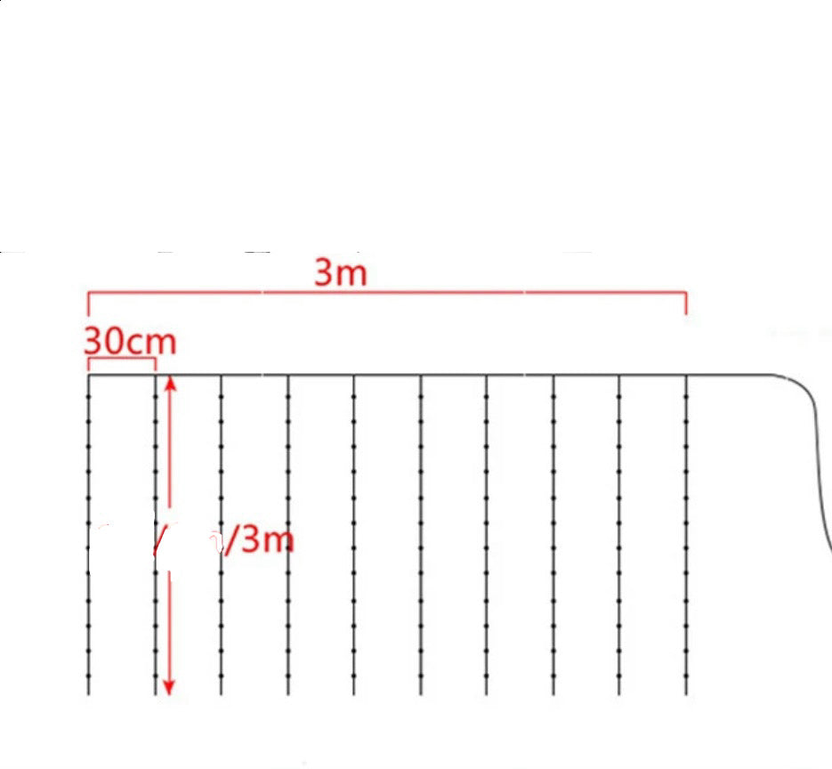 Rideaux lumineux led (3m/3m)