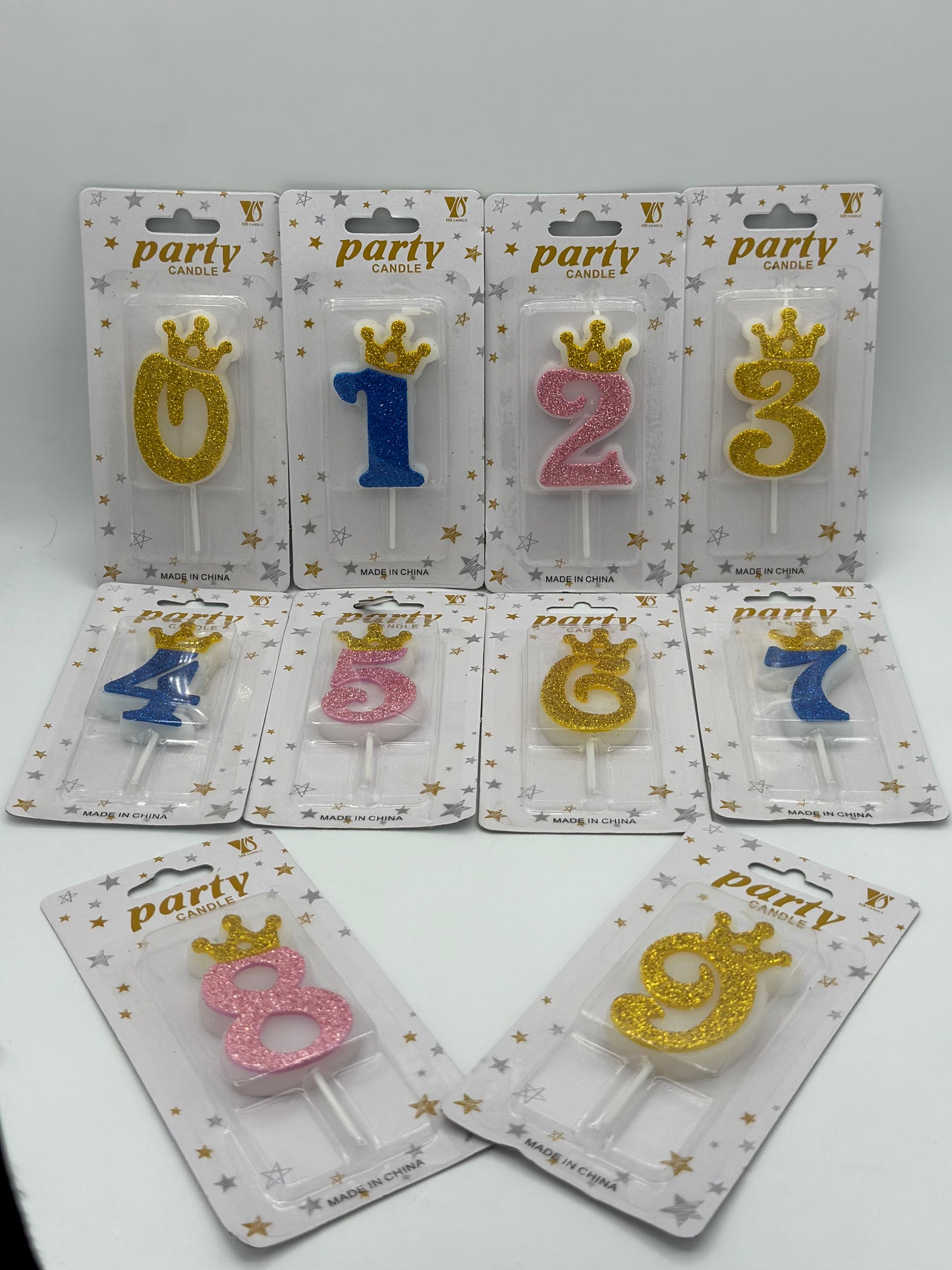 Bougies d'Anniversaire Chiffre Couronne