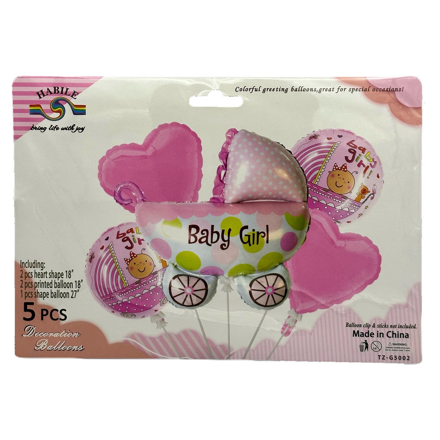Ballons En Aluminium Pour Nouveau Né(e) 5pcs