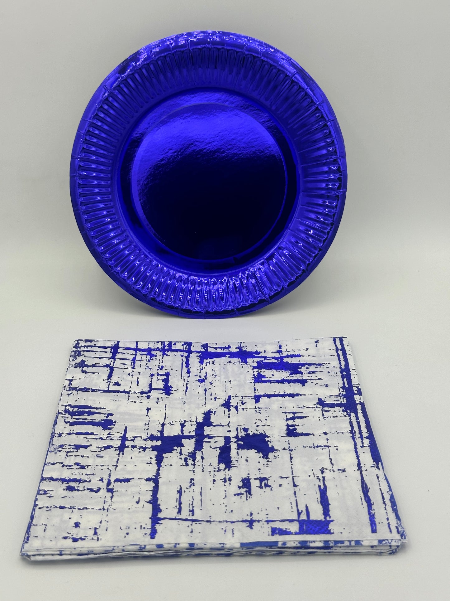 Kit Assiettes+ Serviettes 10 pcs  couleur uni