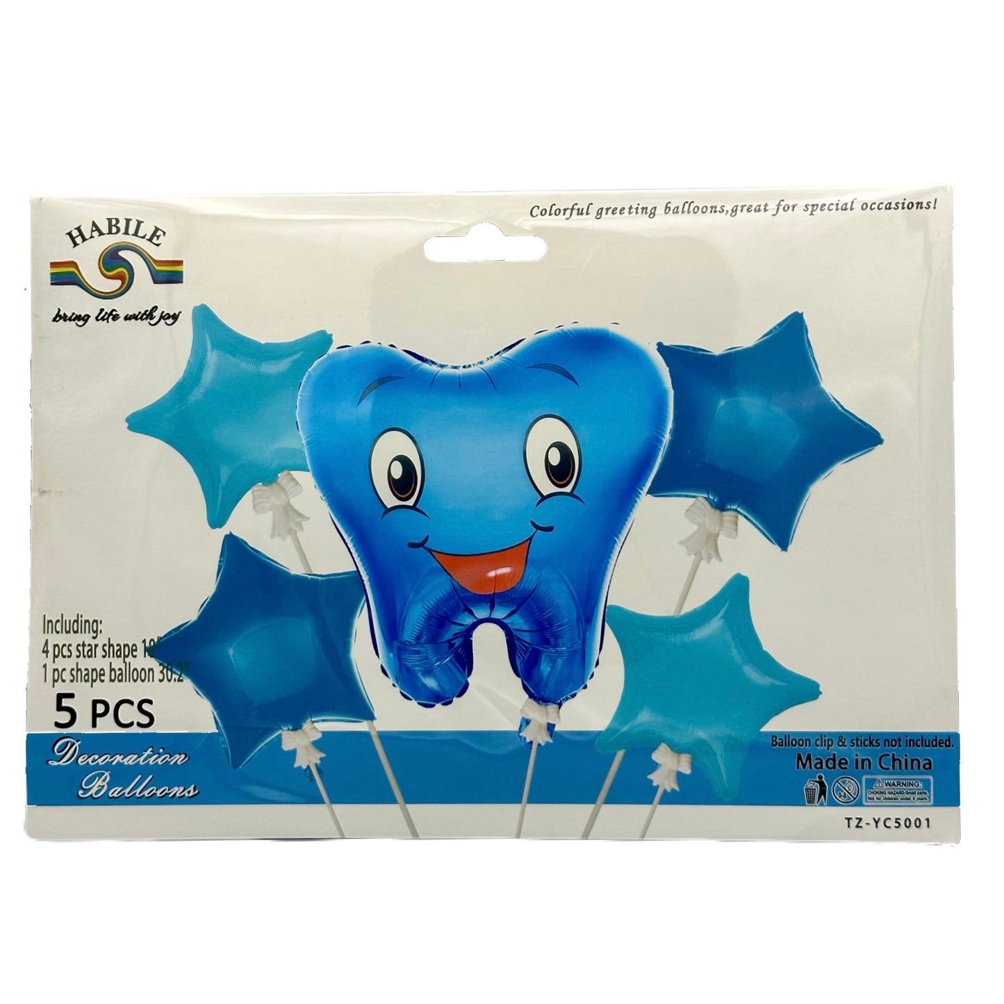 Ballons En Aluminium Pour Nouveau Né(e) 5pcs