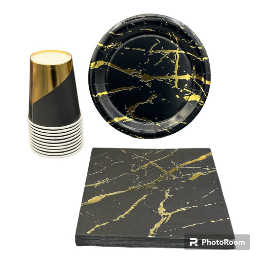 Kit Marbre Noir/gold (10pcs)