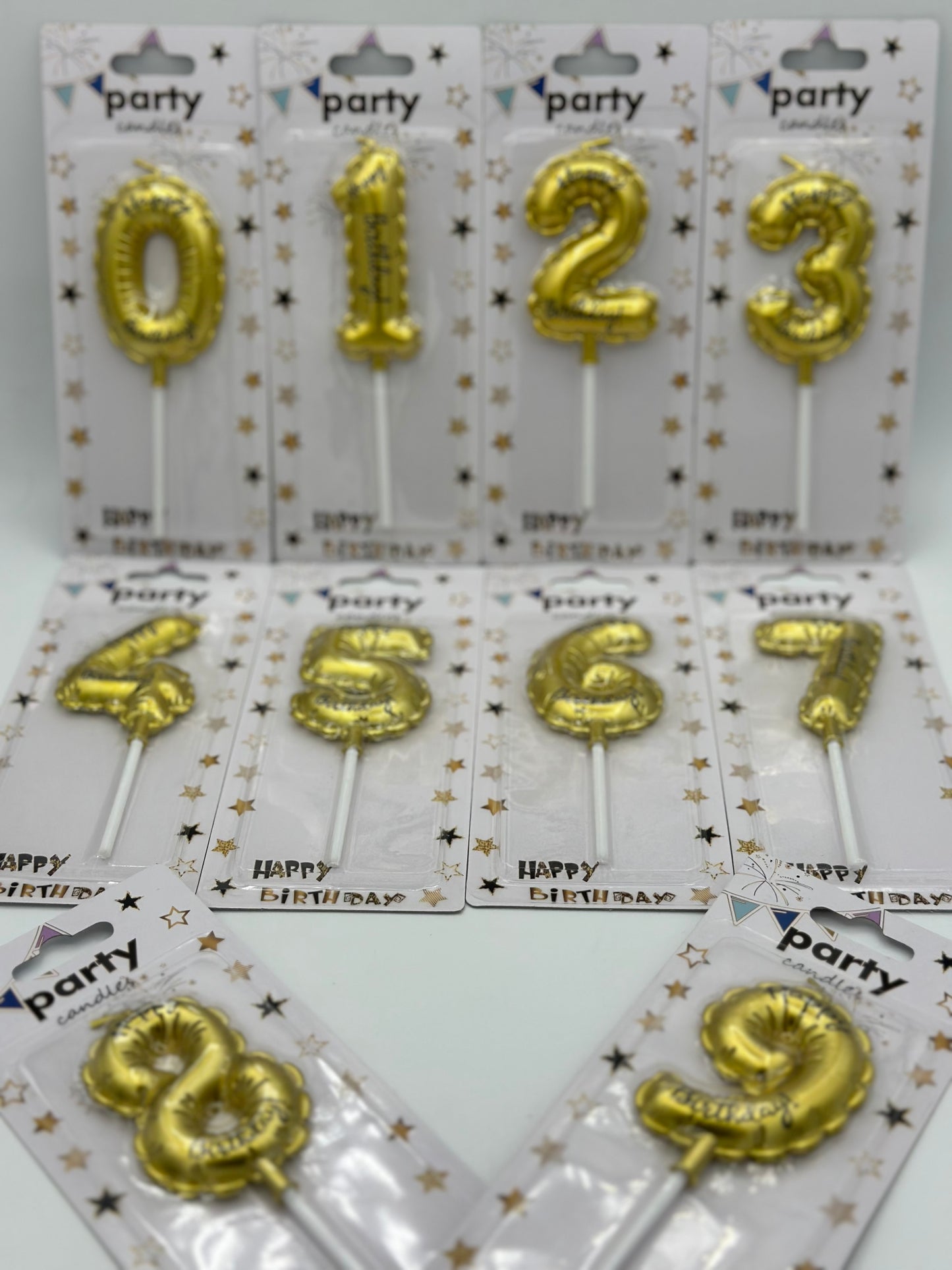 Bougies d'Anniversaire Chiffres Doré