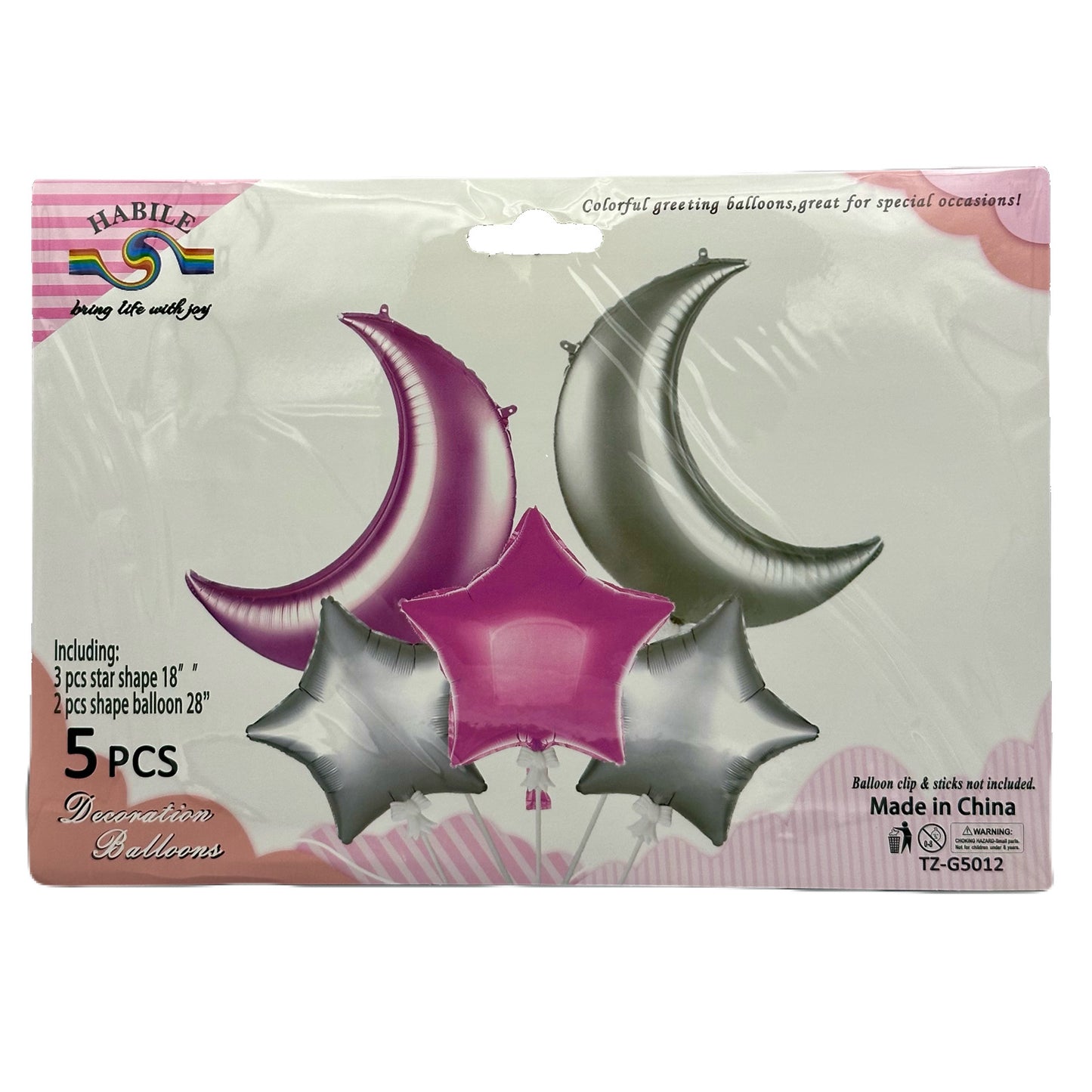 Ballons En Aluminium Pour Nouveau Né(e) 5pcs