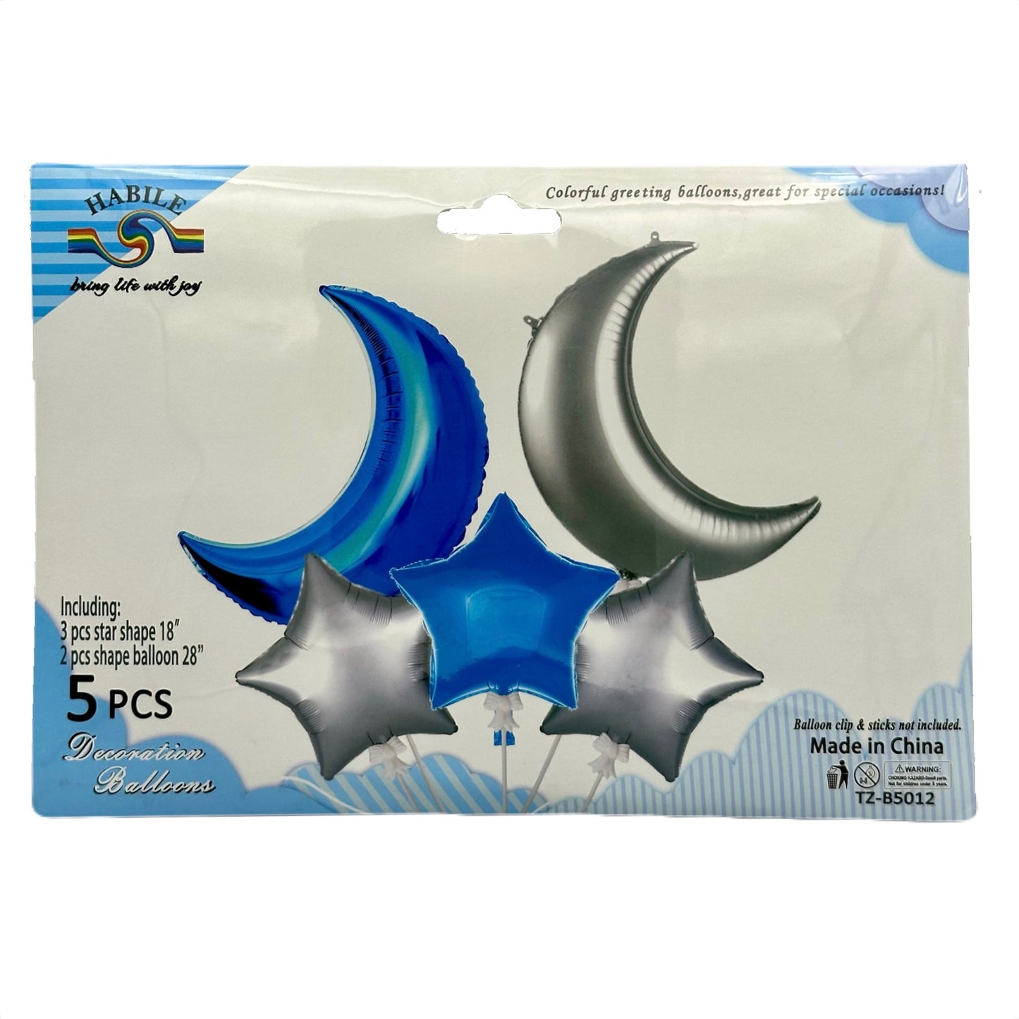 Ballons En Aluminium Pour Nouveau Né(e) 5pcs