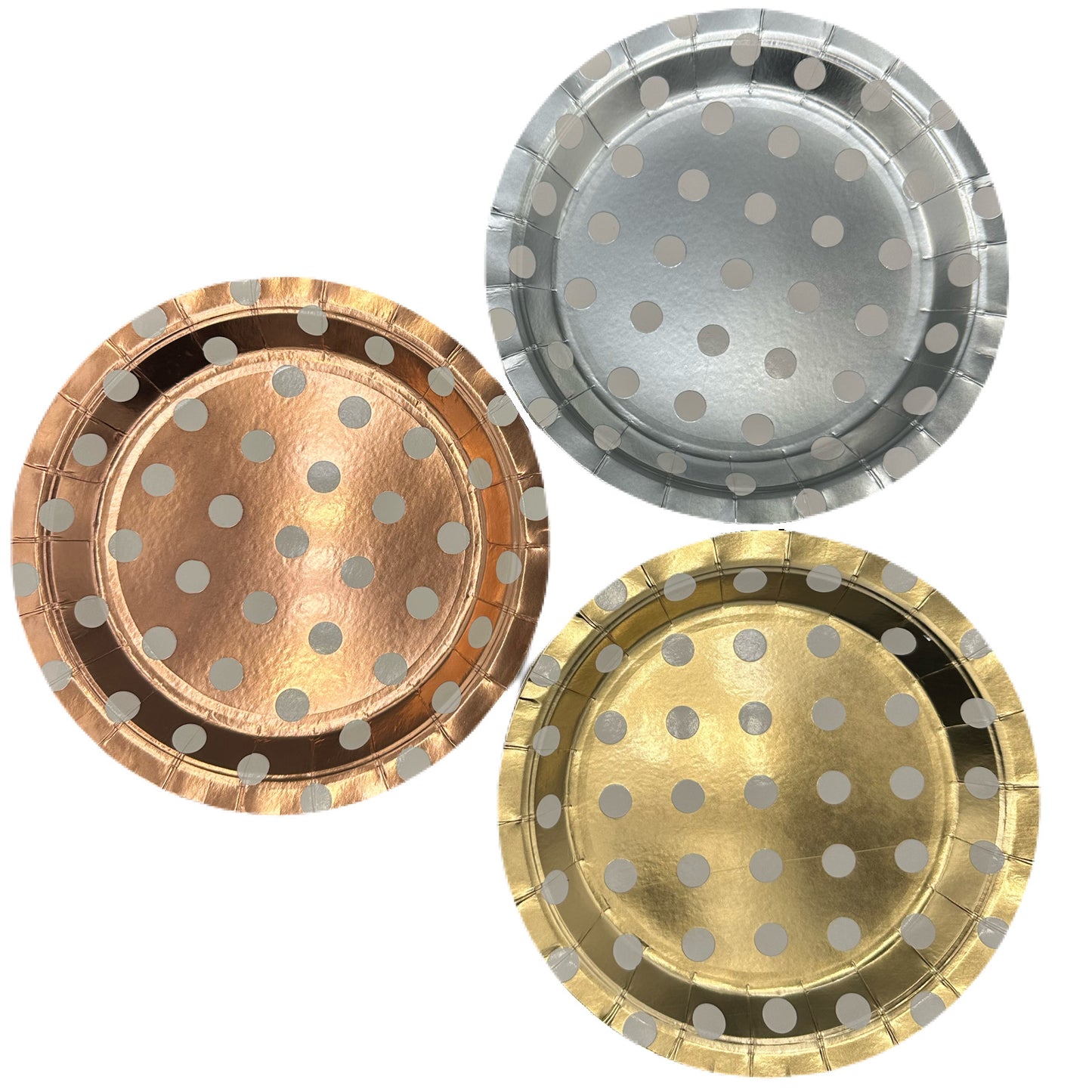 Assiettes à Pois En Carton (10pcs)