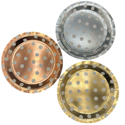 Assiettes à Pois En Carton (10pcs)