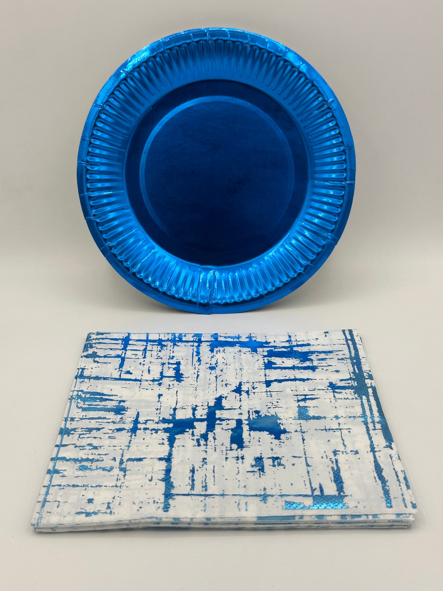 Kit Assiettes+ Serviettes 10 pcs  couleur uni