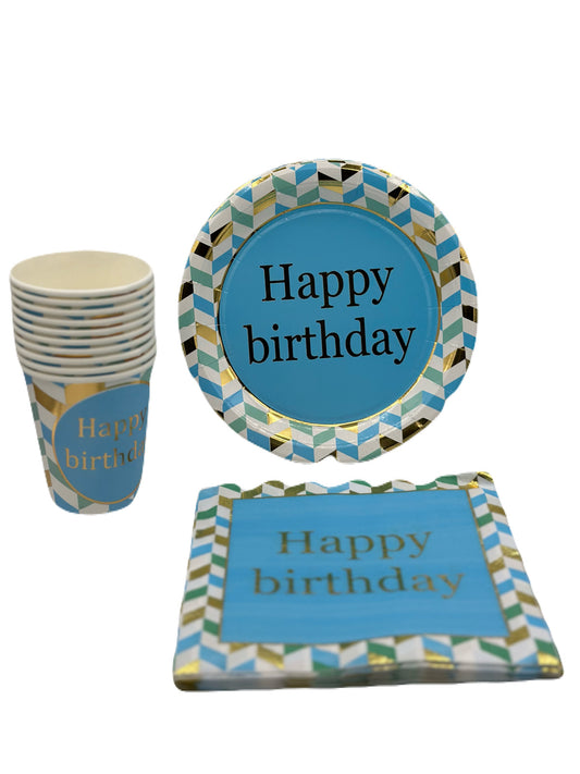 Kit Happy Birthday Bleu (10pcs)