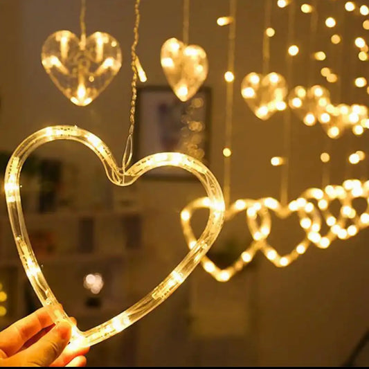 Rideaux lumineux coeur