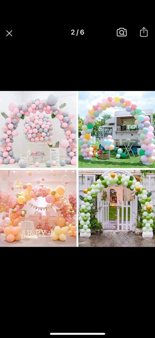Structure métallique démontable pour arches à ballons