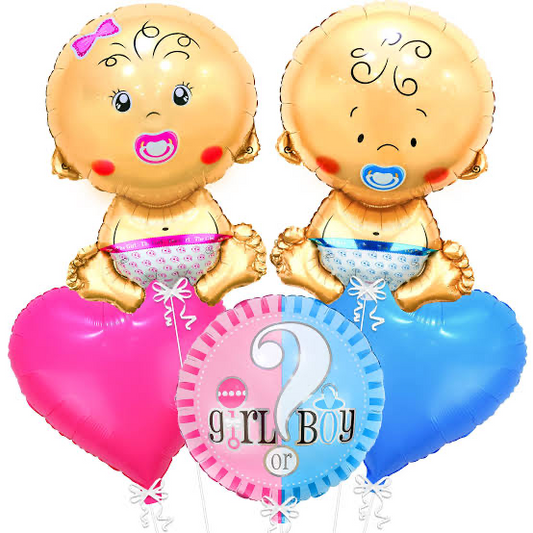 Ballon Gender Reveal Aluminium 5 pcs