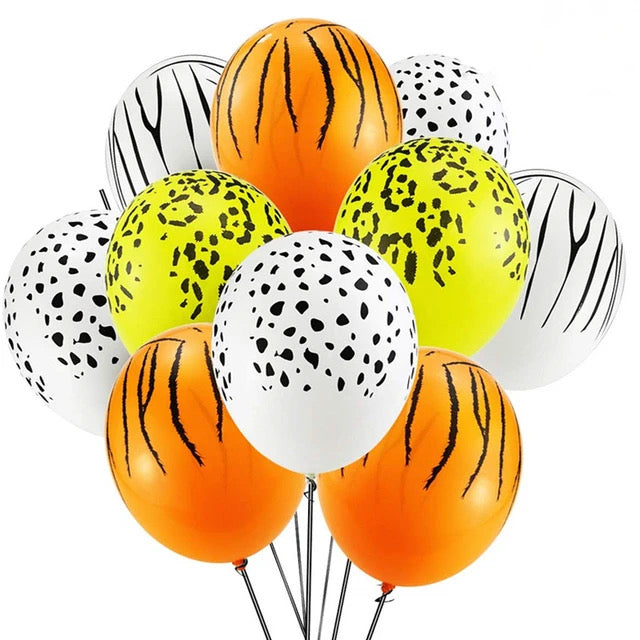 Ballons Latex Motif Animaux 8pcs