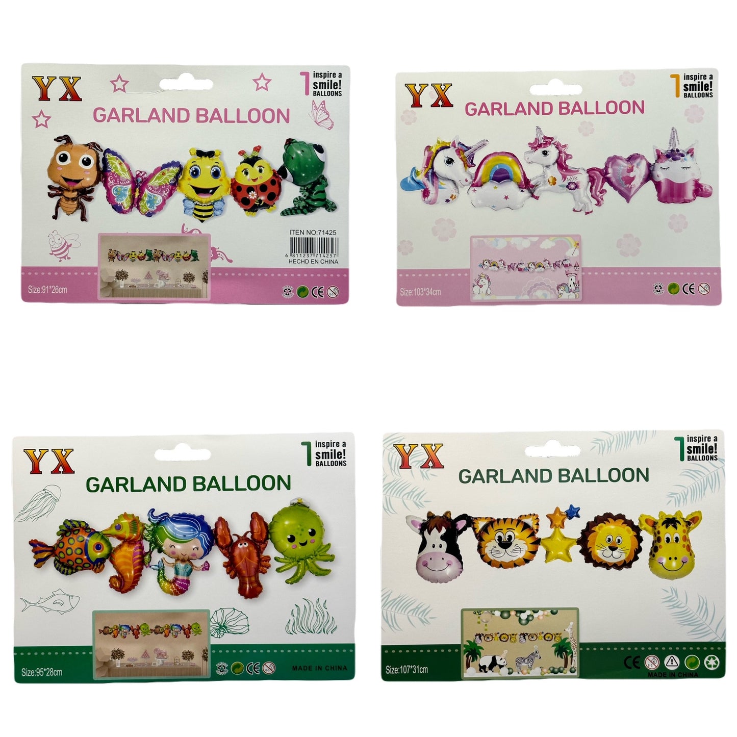 Ballons horizontaux à thèmes