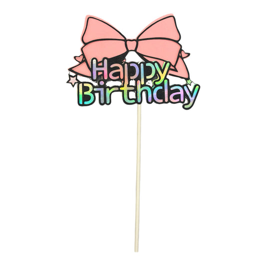 Topper Happy Birthday Noeud
