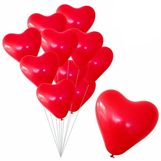 Ballons En Latex Coeur (12pcs)