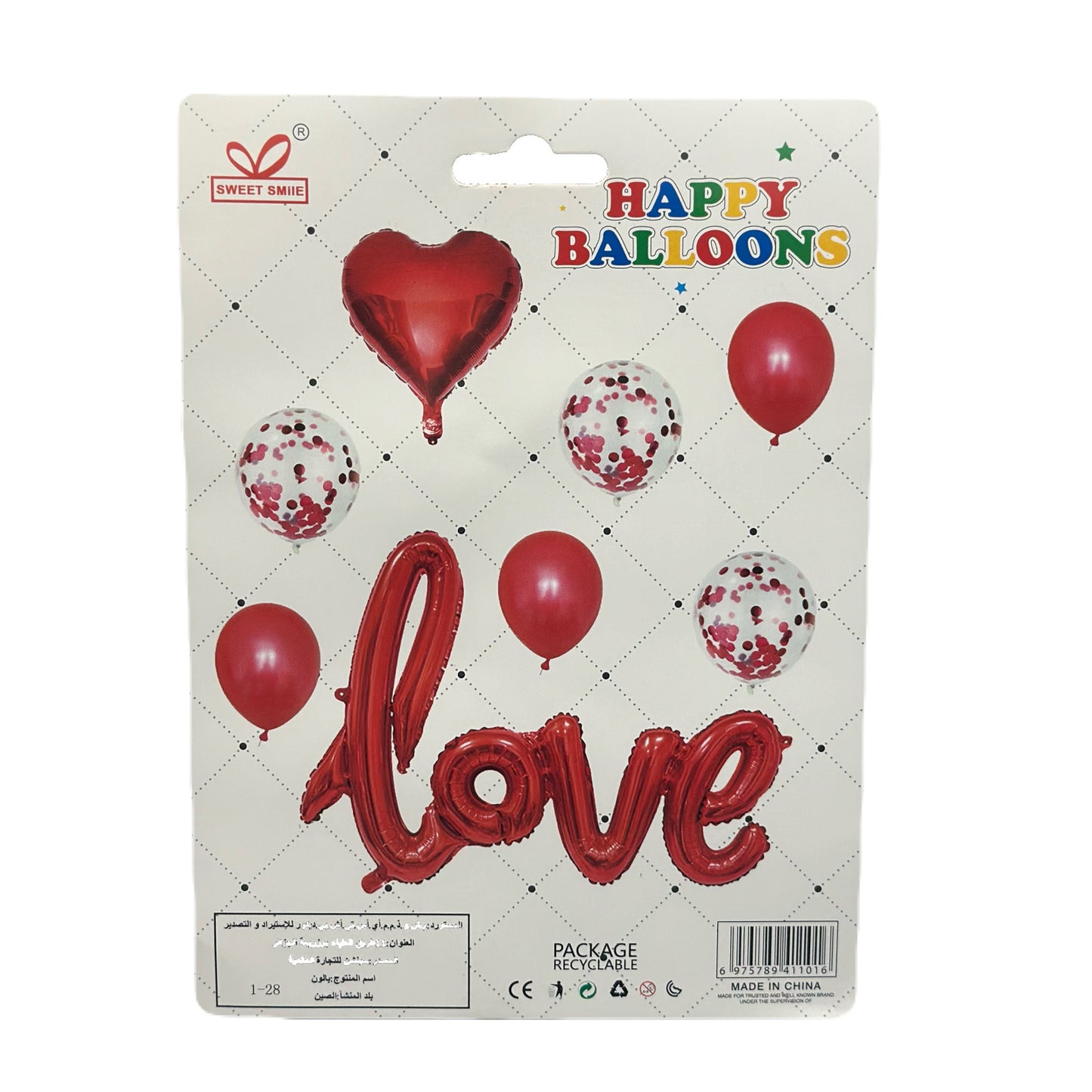 Ballons Love et Coeur 8 pcs